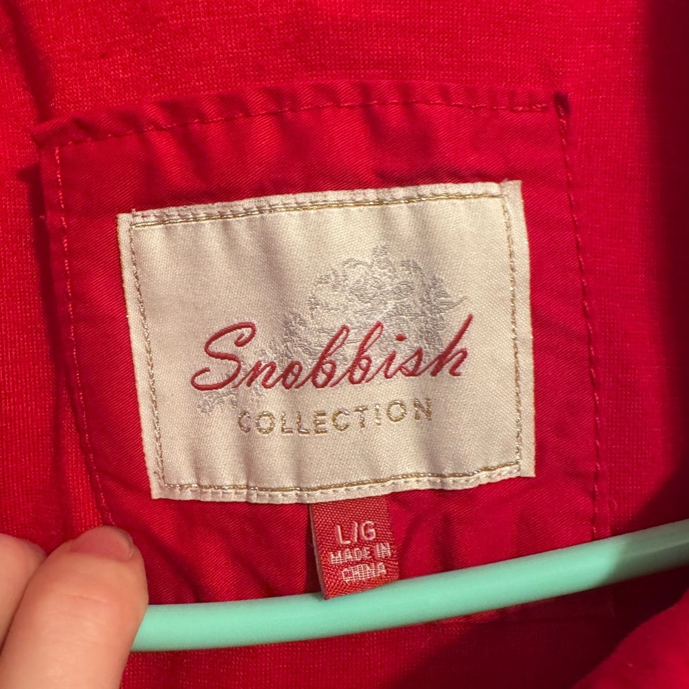 Snobbish Collection Vibrant Red Hooded Vest size Large - Picture 3 of 6